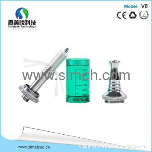 Rechangeable vivi nova V8 electronic cigarette glass tank